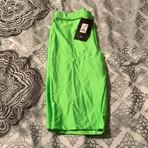 Lime green biker shorts